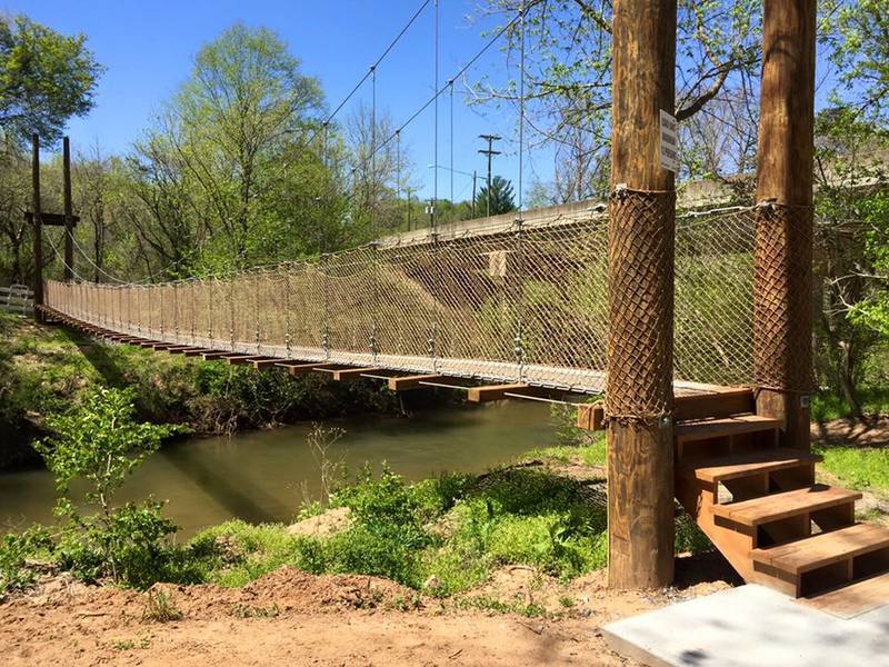 Suspension Bridge at First Broad River Trail