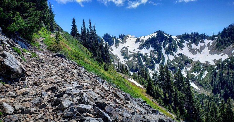 Looking East towards the accent to the High Divide ridge top.