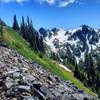 Looking East towards the accent to the High Divide ridge top.