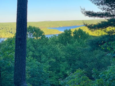 Post-sunset view of the Saugatuck Reservoir