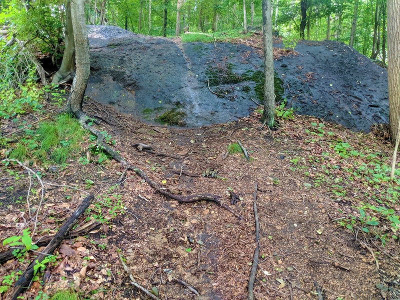 Sheer rock face along Buzzards Climb.