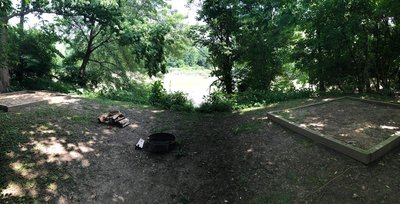 Campsite #5. A little distorted, because it's a panorama.
