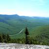 Franconia Notch looking south from the overlook on the Hi-Cannon Trail. Mount Liberty is the high peak just left of center.