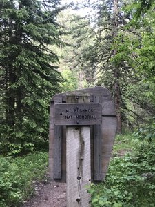 Trail marker - Rushmore Spur Trail.