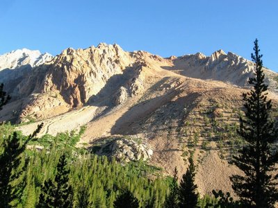 Piute Crags from the Lamarck Lakes Trail.