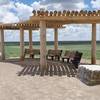 The pergola at the monument on the hill allows visitors a chance to sit and reflect upon the events that happened here in November 1864.