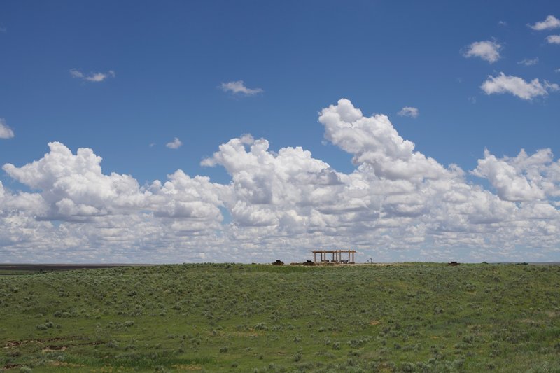 The views from the trail are stunning, especially if there are clouds in the sky. Looking back at the monument from the trail really conveys the vastness of the plains.