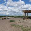 The monument on the top of the hill overlooking where the Indian villages were.