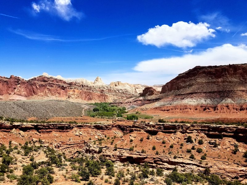 This is the view at the end of the trail, looking towards the campground area.