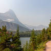 Redrock Lake with Mount Grinnell dominating the scenery