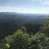 Yadkin Valley from Jumping Off Rock vista on trail.