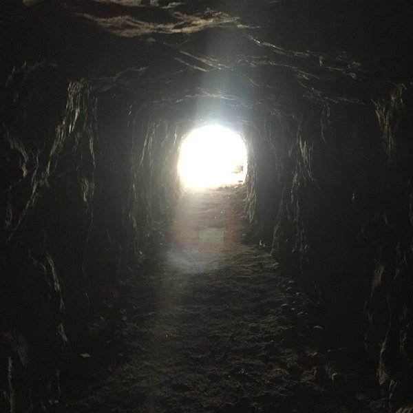 Inside the cave looking out