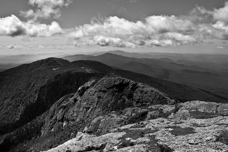 A one of a kind view from the Chin of Mt Mansfield, looking north onto the Long Trail