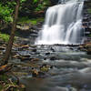 A summer view of Ganoga Falls in Rickets Glenn State Park