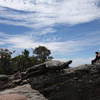 Hiking couple relaxing near Pinnacle Point