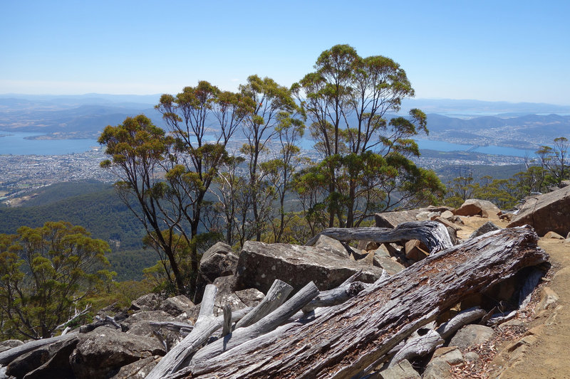 View of Hobart from the Organ Pipes track