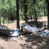 Pano of the wreckage of CPT Harrison's plane