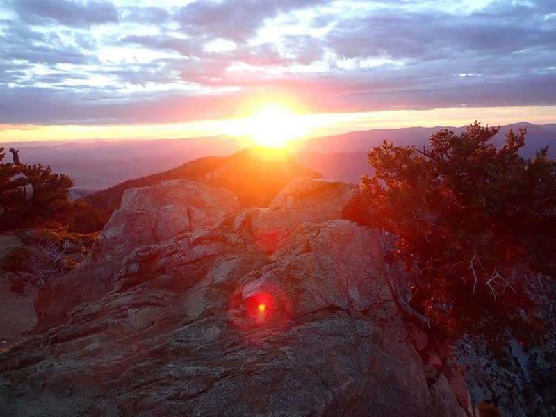 Sunrise on top of Cucamonga Peak