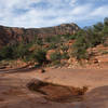 Water pocket on the Courthouse Butte loop hike