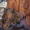 Two hikers ascend the North Kaibab trail