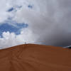 Sucker hole over a dune at Coral Pink Sand Dunes SP