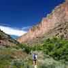 Along the Jones Hole Trail from the river.