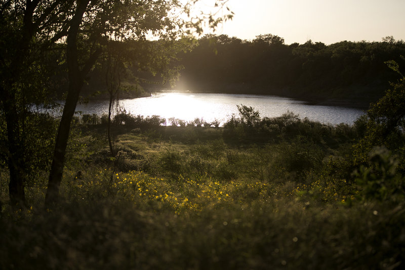 Lakeview Trail when the sun is setting.