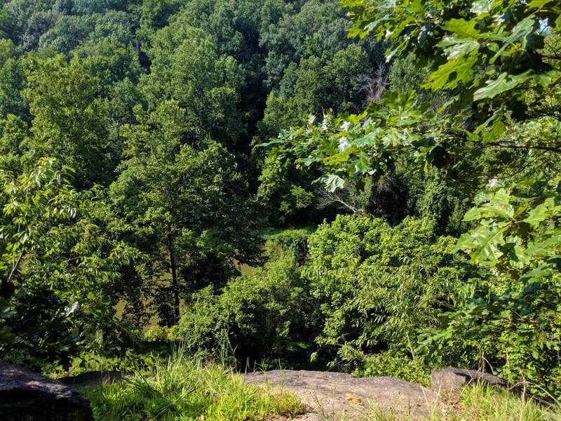 Smaller overlook along the Patapsco Thru Trail east of the Woodstock Overlook.