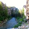 Deep in the Little Bighorn River.