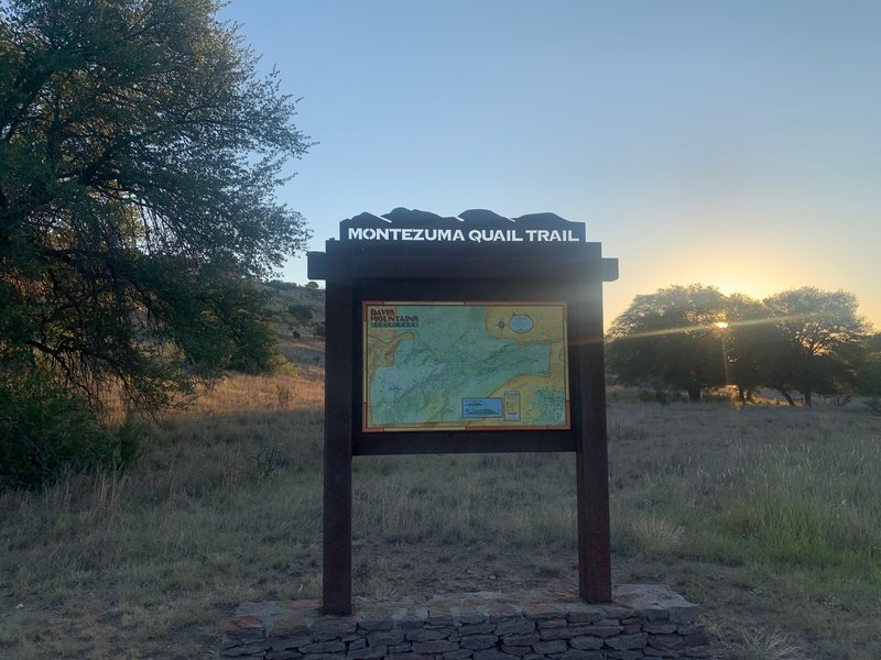 Montezuma Quail Trail start.