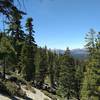 View of the trail and Sierra Nevada Mtn in distance