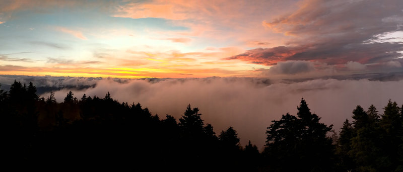 Sunrise from Mount Sterling Firetower.