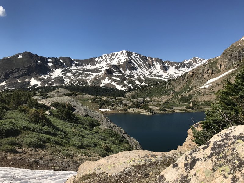 Worth the hike to get to this lake -- same trailhead as Mt. Massive, but lots of trees down made the hike a bit more challenging.