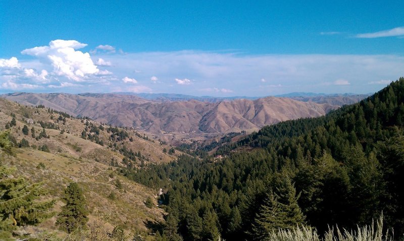 Robie Creek from Aldape Summit.