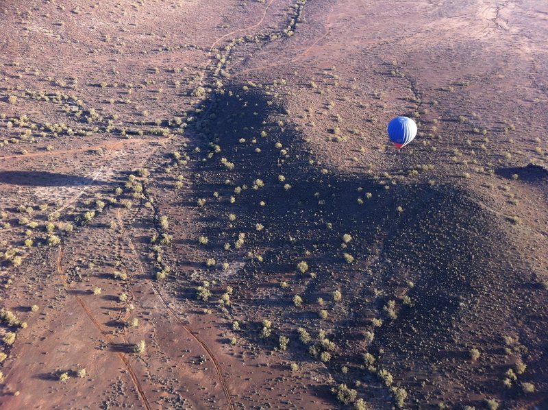 Balloon over Cactus Wren Trail.