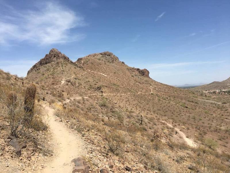 On the south side of the mountain, looking east.