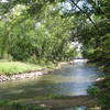 Mouth of Minnehaha Creek entering Mississippi River.