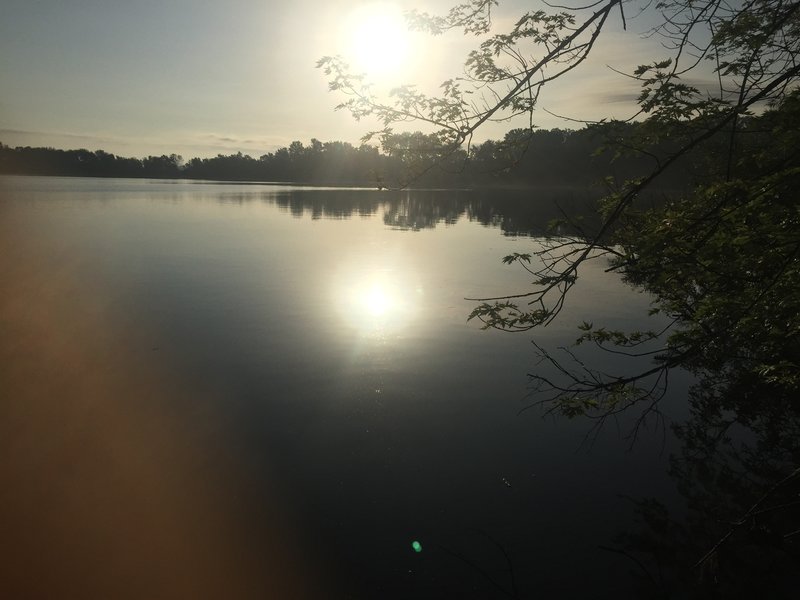 Morning sun over Sakatah Lake.