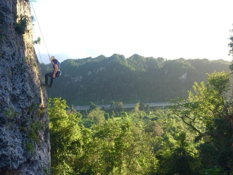 Rock climbing at Roca Norte Outdoor Climbing Gym/