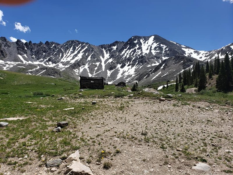 Boston Mining Camp 1 mile from the top of Mayflower Trail.