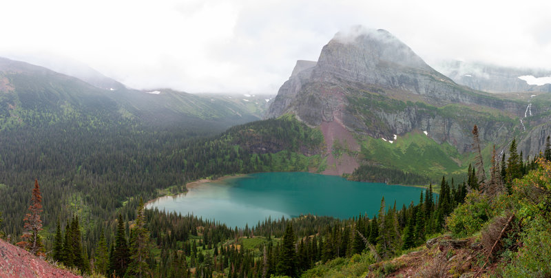 Grinnell Lake with Angel Wing watching over it.