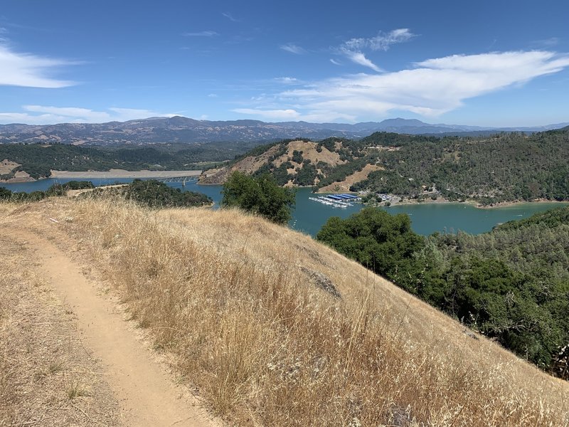 Lake Sonoma Marina and bridge.