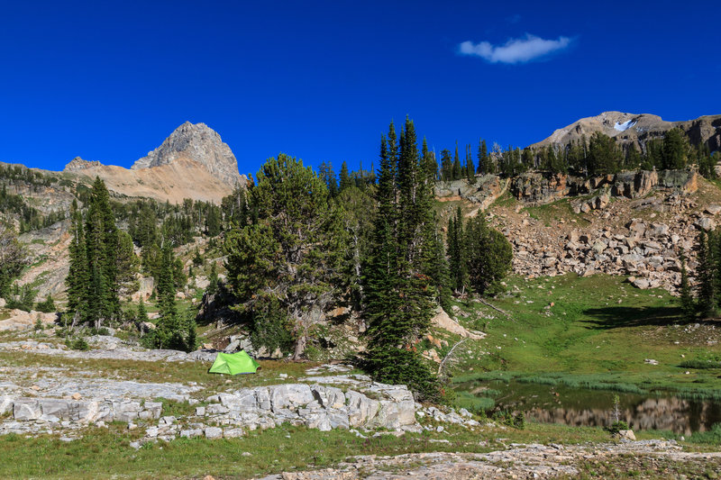 Our camp at Alaska Basin, some 9,500 feet above sea level.