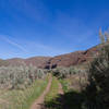 About halfway along the Pinnacles Trail.