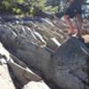 A fun little shuffle up some rocks on the trail. There's no getting around this as you have to go up it to continue on the trail and back down it to get off the mountain!