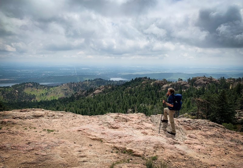 View east towards Fort Collins, one mile from the summit.