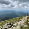 Hiking around Mt Clay. Rocky trail typical for the hike from Madison to Washington.