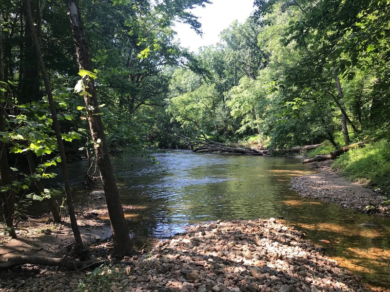 Calmer section of the river along the McKeldin Rapids Trail.