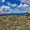 View from the summit with Summit Cairn marker - looking South/Southwest.