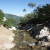 Start of the waterfall fed by Silver Lake